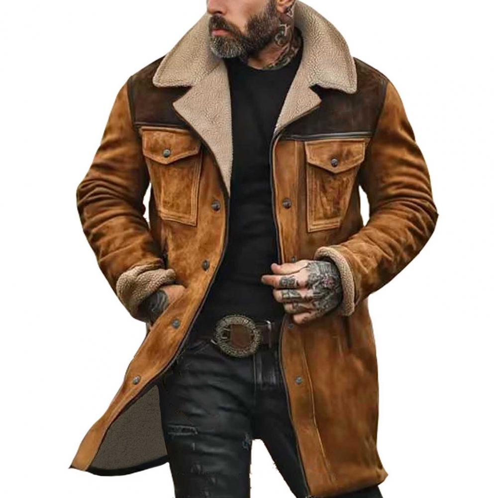 Herren Teddyfellteppich-Mantel EB