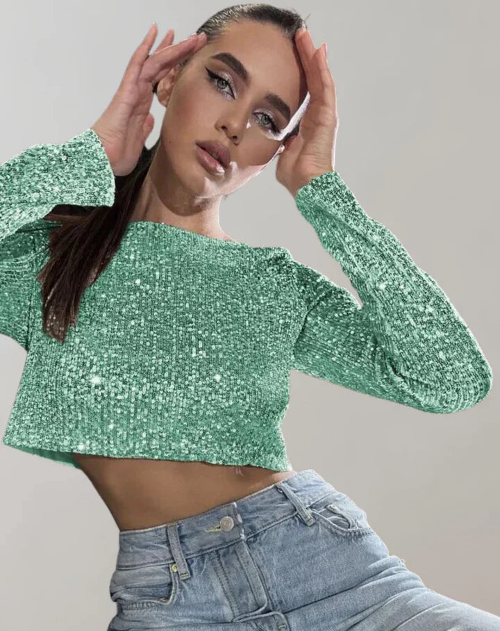 EB – funkelndes crop-top für einen glamourösen auftritt