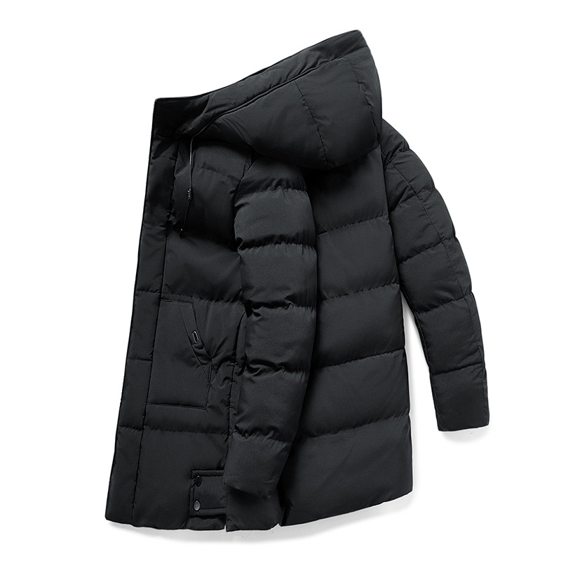 EB | Herren Puffer Winterjacke - Kapuzen-Langdesign