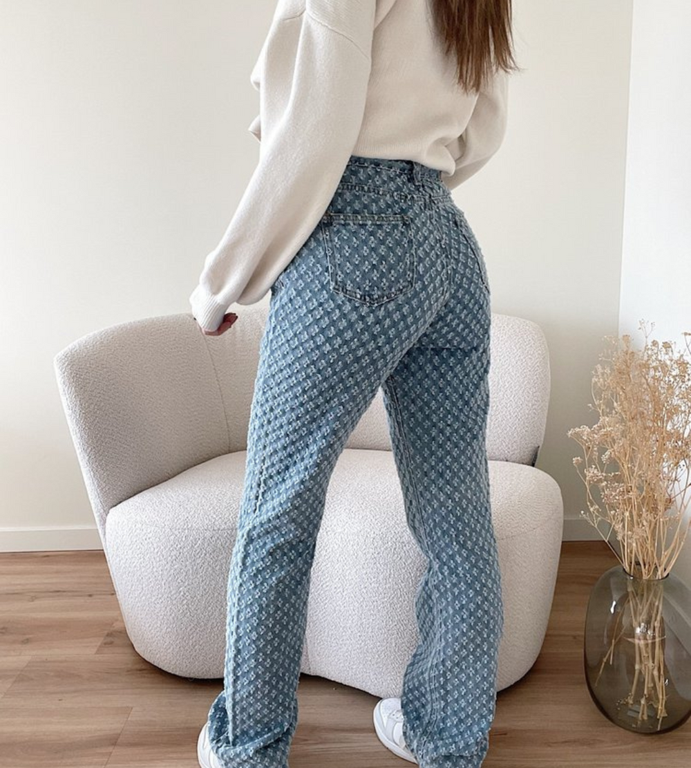 EB | Stylische Jeans mit Rautenmuster