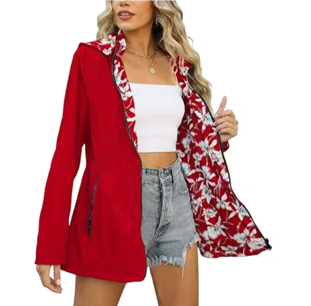 EB | Wendbare Jacke mit Kapuze und Muster
