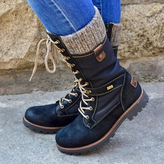 EB | Bis Kniehohe Kampfstiefel für Damen