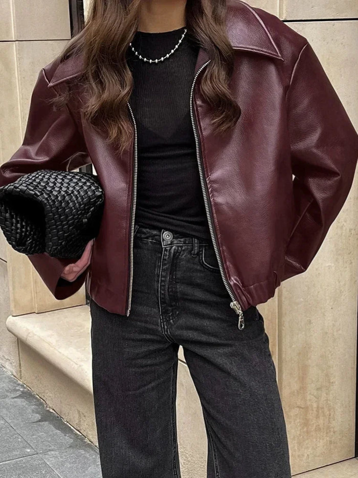 EB | Vintage Rote Jacke für Frauen