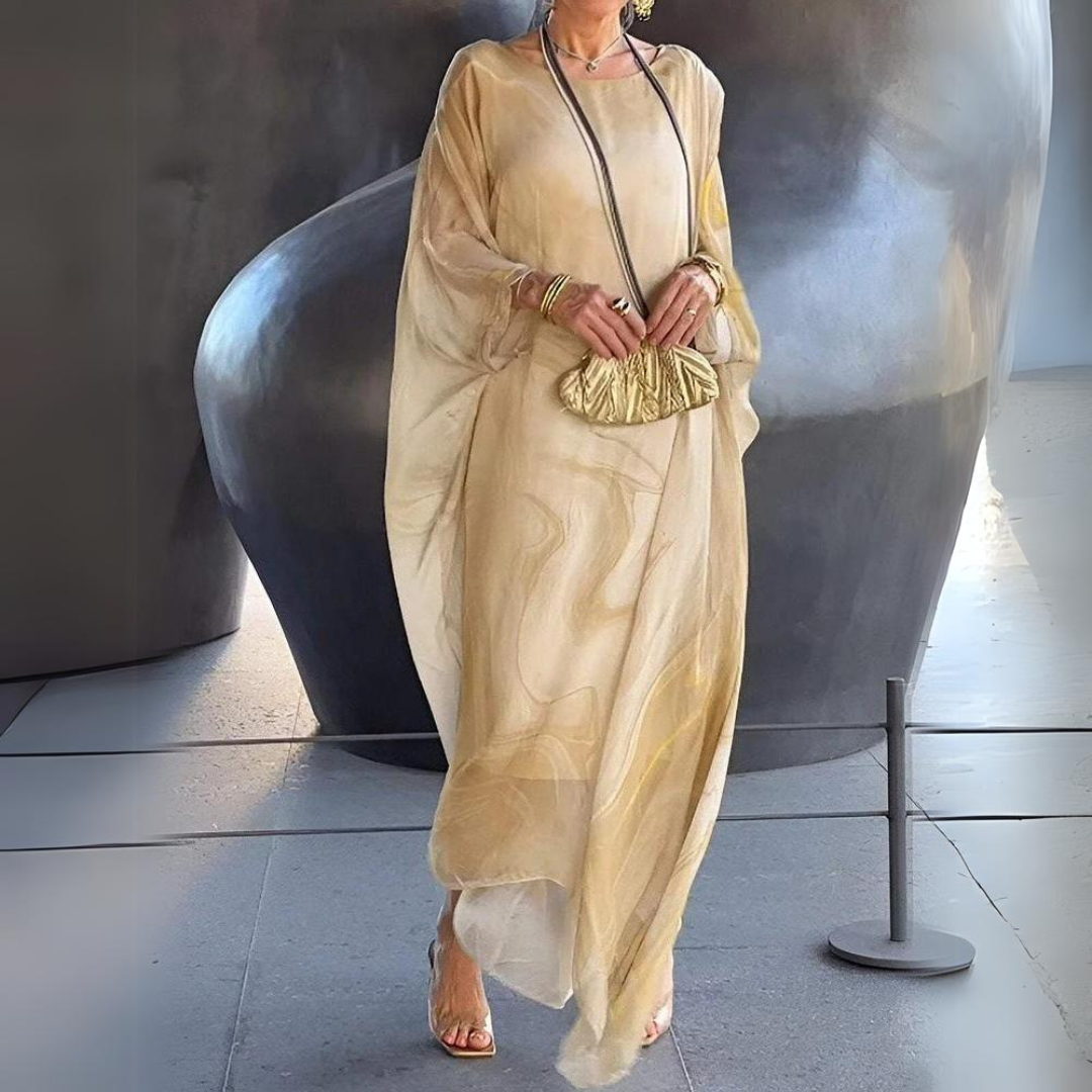 EB | Elegantes Seiden Chiffon Kleid