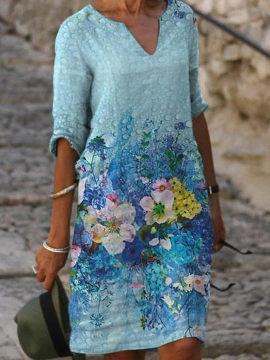 EB | Bezauberndes Kleid Mit Blumenmuster Für Frauen