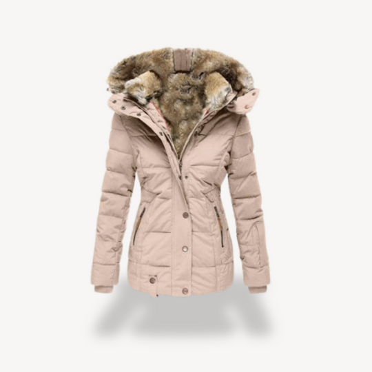 EB | Damen Pufferjacke mit Kunstpelzkapuze