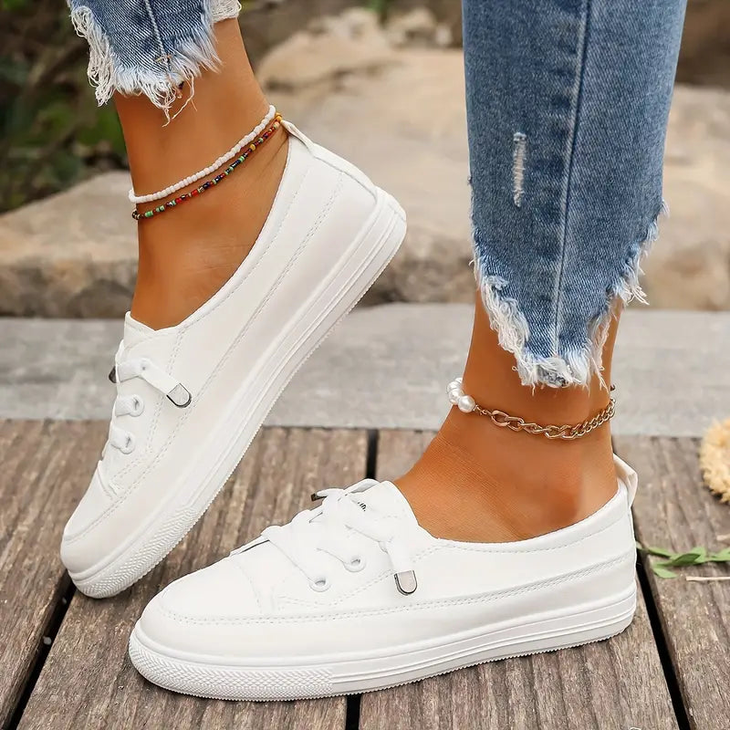 Damen Schuhe Flach Freizeitstil Synthetikleder EB