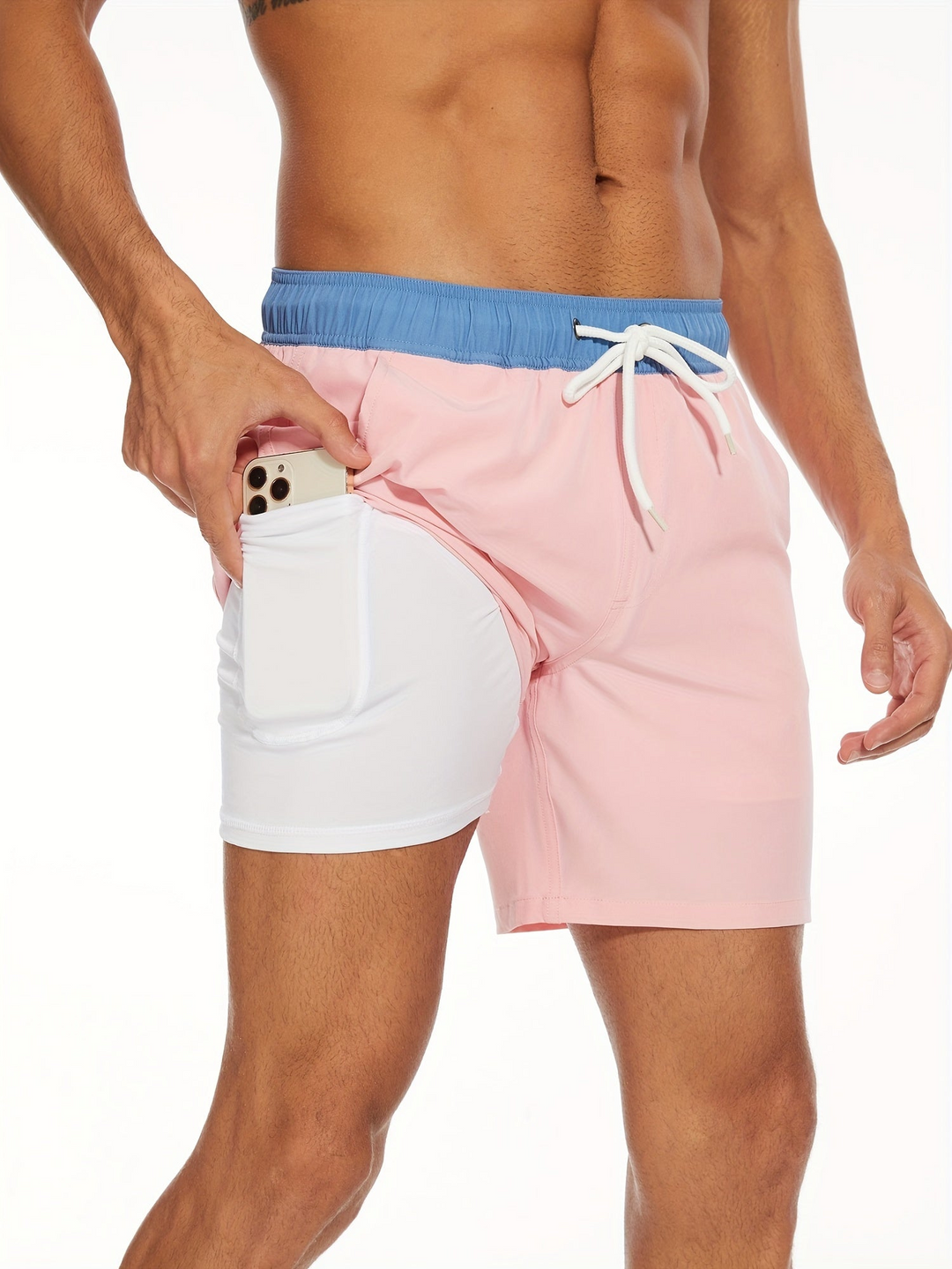 EB | Schnell Trocknende Herren Badehose Doppelschicht Design
