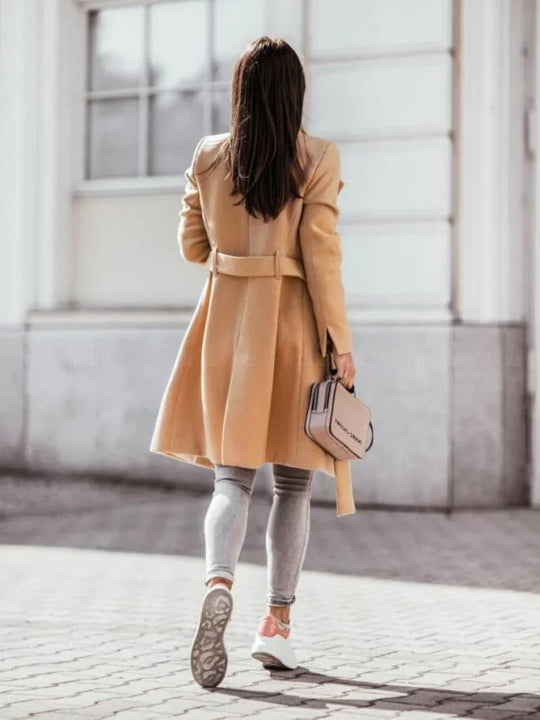 EB | Klassischer Damen Trenchcoat Mit Doppelter Schleifenverschluss