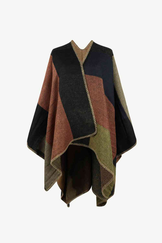 EB | Poncho Mit Offenem Design Und Satten Farbtönen