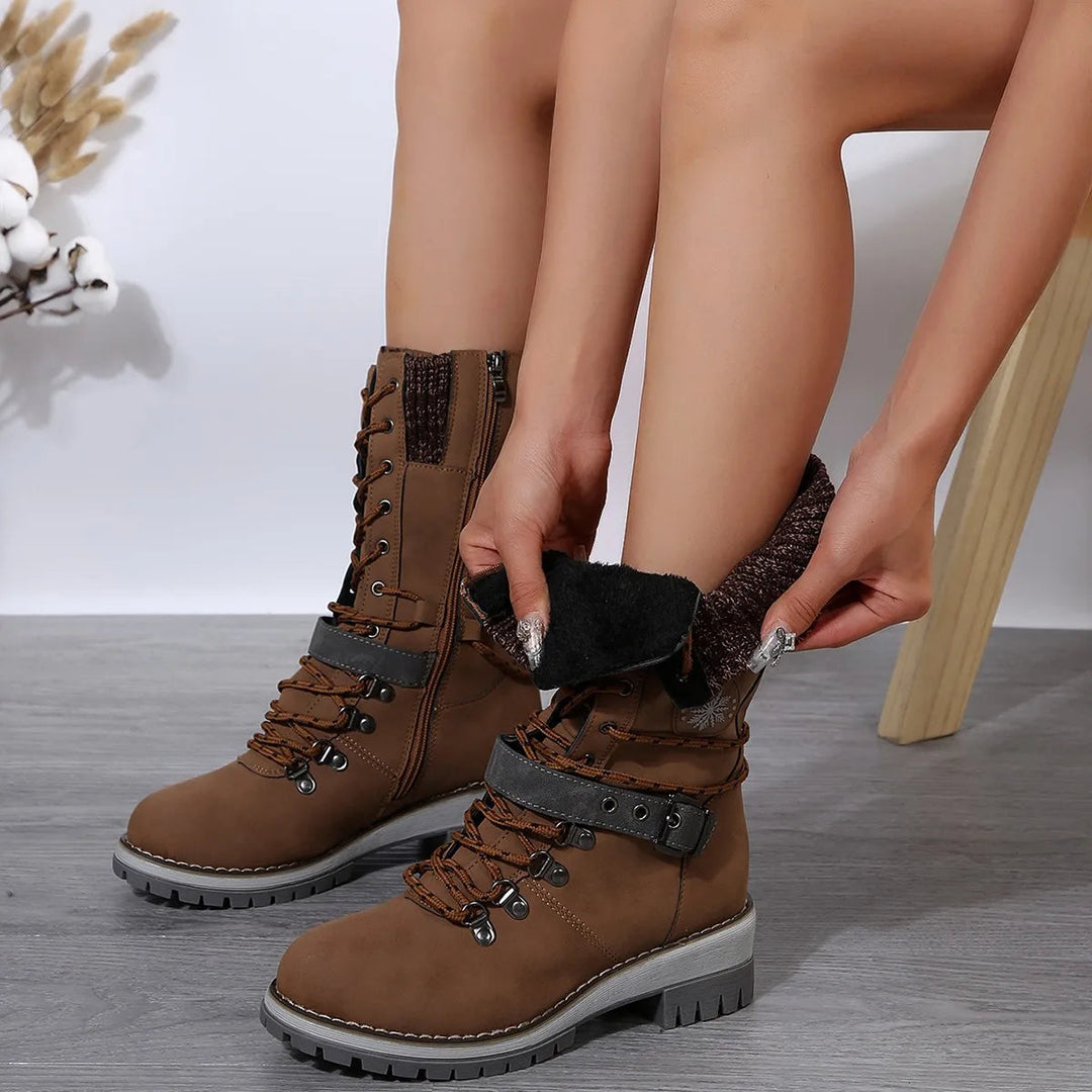 EB | Warme Baumwolle Hohe Schneestiefel