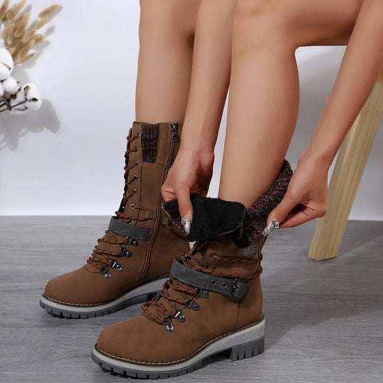 EB | Warme Baumwolle Hohe Schneestiefel