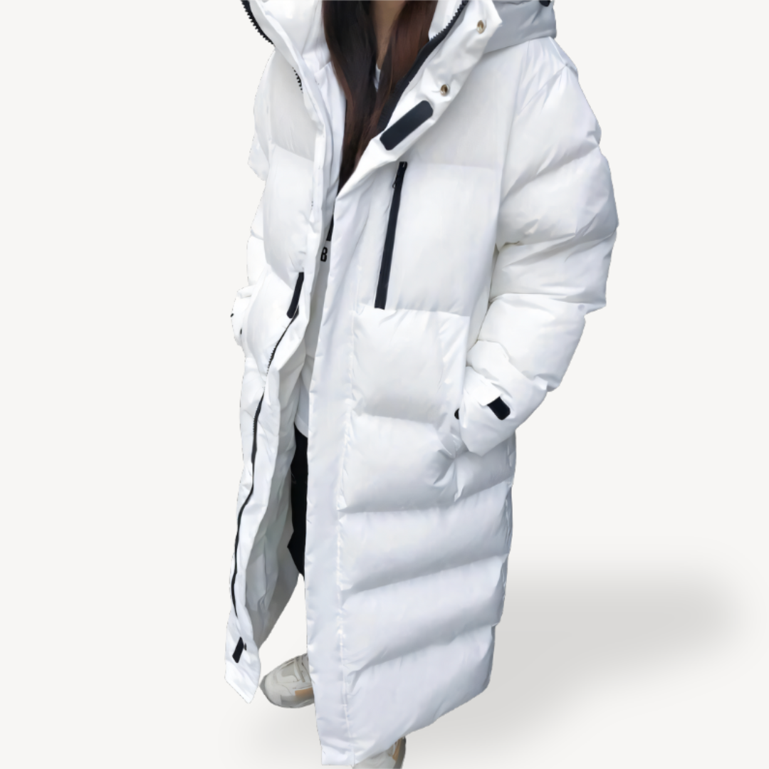 EB | Damen Übergroße Lange Pufferjacke