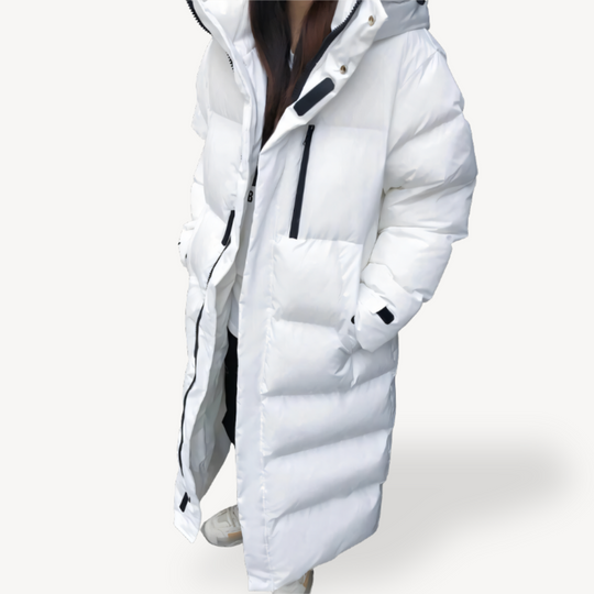 EB | Damen Übergroße Lange Pufferjacke