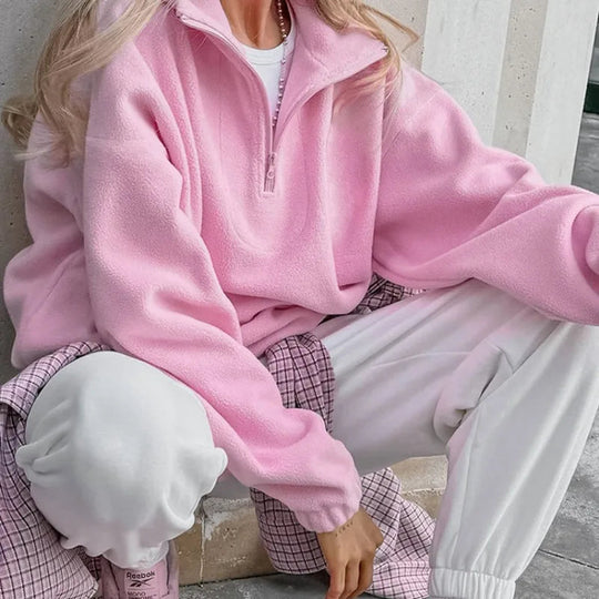 EB | Kuscheliger Fleece-Pullover mit Reißverschluss