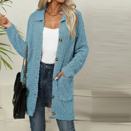 EB | Einfarbiger Strickjacke
