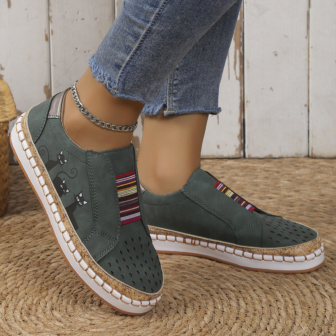 Retro flache Freizeitschuhe EB