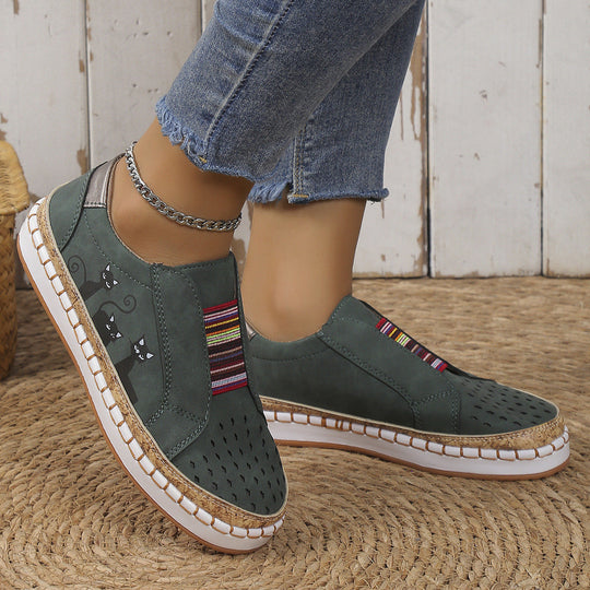 Retro flache Freizeitschuhe EB