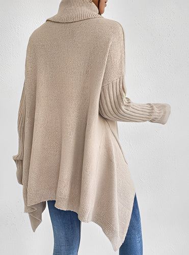 EB | Eleganter Langer Damenpullover mit Rollkragen