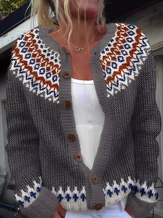 EB | Elegante Damenstrickjacke mit Knöpfen