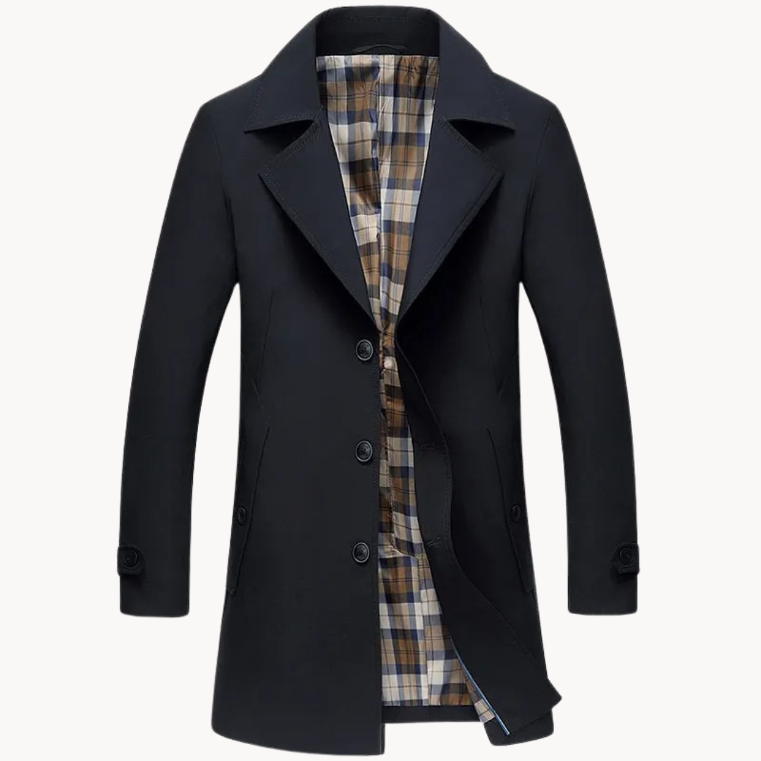 EB | Strapazierfähiger Winddichter Herren-Trenchcoat mit Design