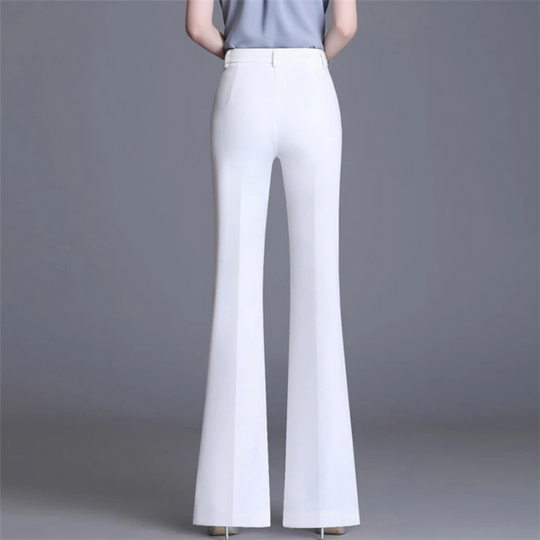 EB | Elegante Enganliegende Hohe Taille Flared Hosen