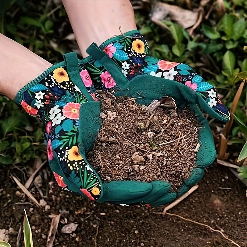 EB | Atmungsaktive Gartenhandschuhe mit Blumenmuster