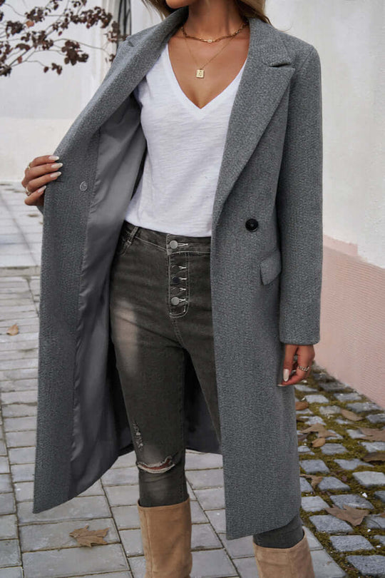 EB | Eleganter Doppelreihiger Langmantel