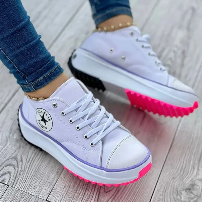 EB |Bequeme Schnürschuhe mit dicker Sohle