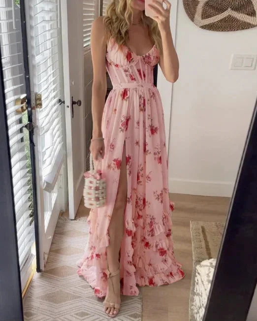 EB | Blumen Fließendes Maxikleid
