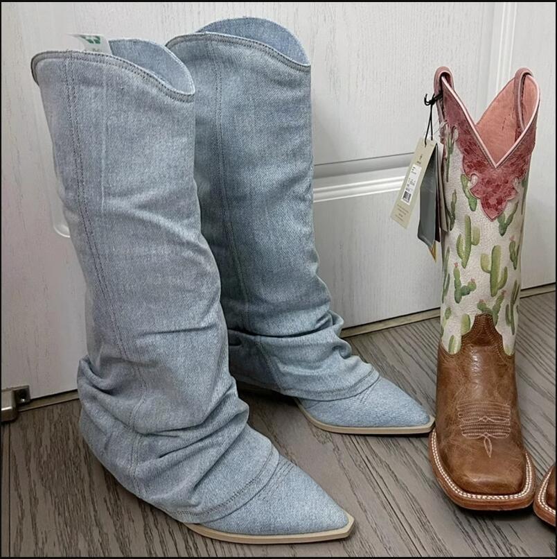 Winterfeste Denim Boots für Damen EB