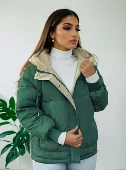 EB | Damen Fleecegefütterte Kapuzenjacke