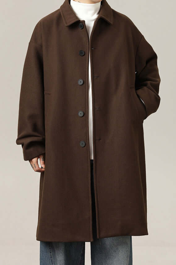 EB | Männer klassischer oversized Wollmantel