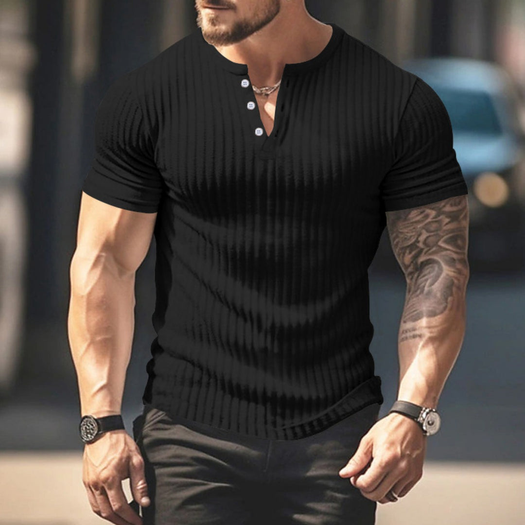 EB | Einfarbig Lässig gestricktes T-Shirt
