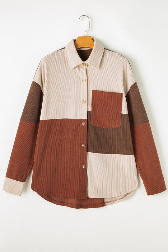 EB | Patchwork Hemdjacke Weich und Trendy Perfekt für Entspannte Tage