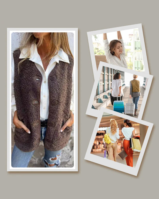EB | Damen Herbst Knöpfli Kurz Warm