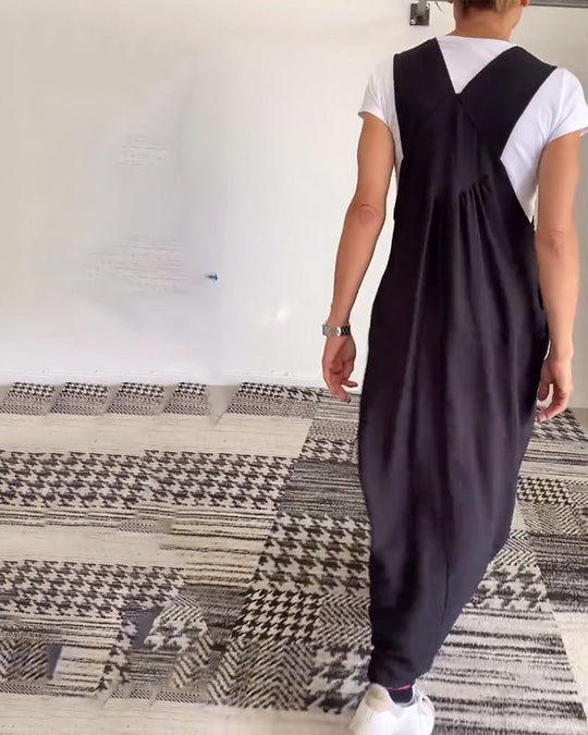 EB | Kleid Lässig Einfarbig Hosenträger