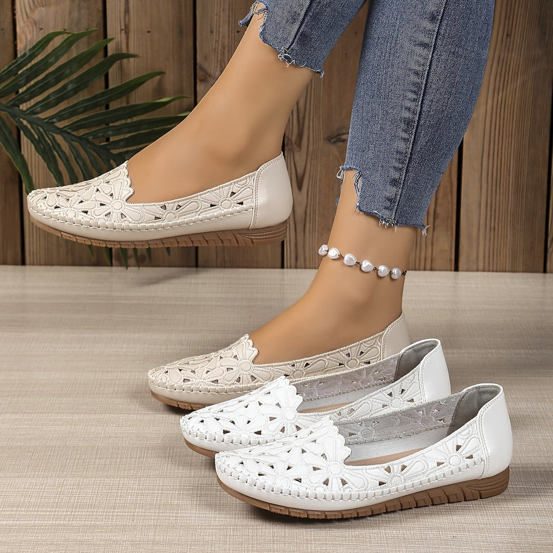 Blumige perforierte Loafer EB EB