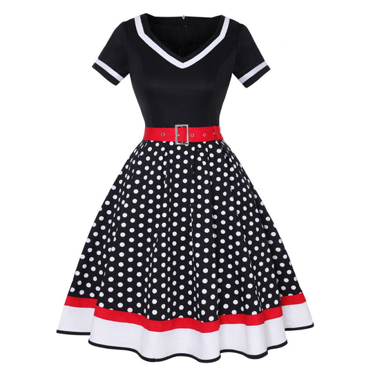 EB | Vintage Hepburn Polka Dot Kleid