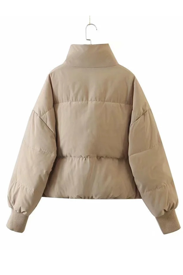 EB | Kragen Reißverschluss Tasche Dick Warm Baumwolljacke