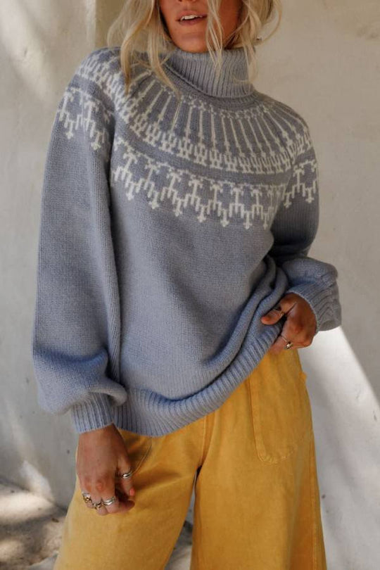 EB | Weihnachts Verdickte Rollkragen Langarm Gestrickter Pullover