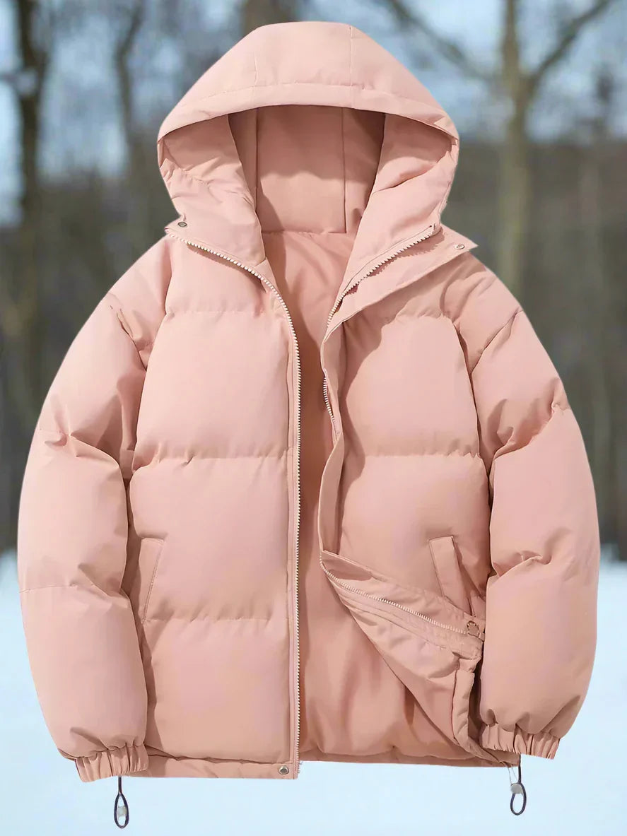 EB | Daunenjacke Warm Isoliert Gestepptes Design mit Kapuze und Reißverschluss