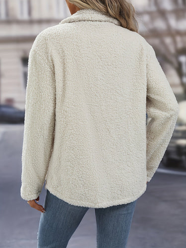 EB | Plüschjacke mit Großen Knöpfen Polyester Lässig und Warm