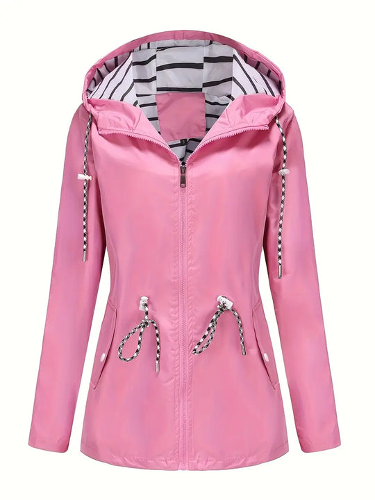 EB | Regenjacke - Wasserdicht mit Kapuze - Verstellbare Passform - Praktische Taschen