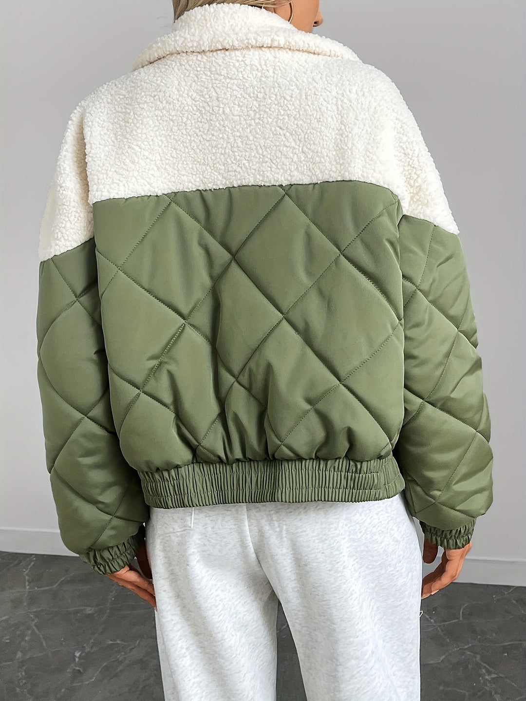 EB | Zwischenjacke Lässiger Rundhals Lange Ärmel Herbst/winter