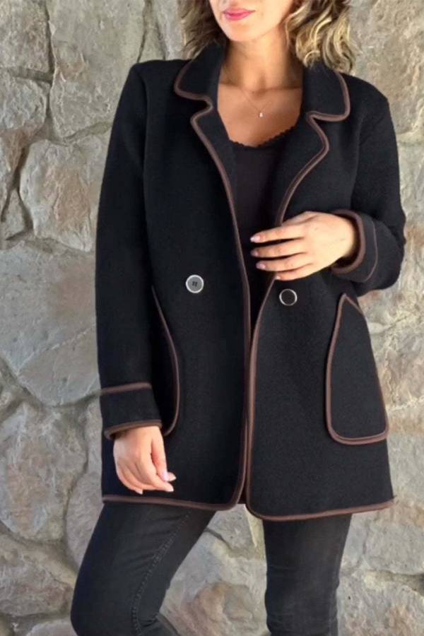 EB | Suit-Kragen doppelseitige Wolljacke