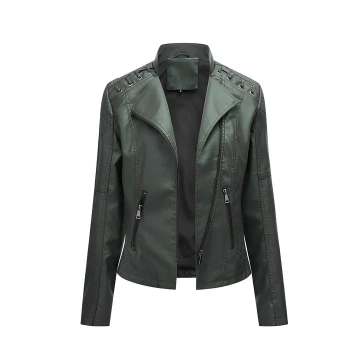 EB | Pudriges Lederjacke mit Reißverschluss