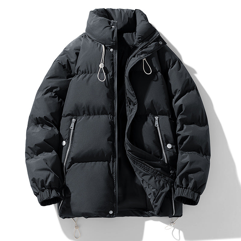 EB | Herren Winterjacke Aus Baumwolle mit Stehkragen – Warm und Gefüttert, In Übergröße