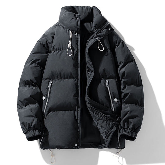 EB | Herren Winterjacke Aus Baumwolle mit Stehkragen – Warm und Gefüttert, In Übergröße