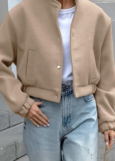 EB | Luxuriöse Wollflugjacke - Khaki